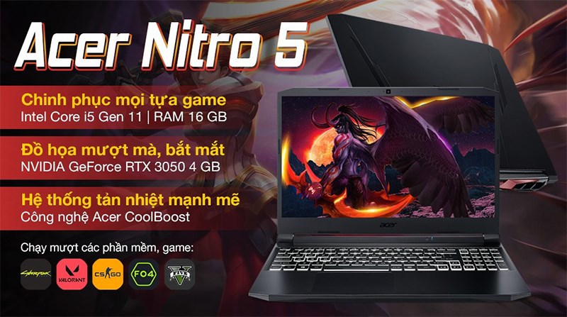 Laptop Acer Nitro 5 Gaming AN515 57 50FT i5 Laptop Acer Nitro 5 Gaming AN515 57 50FT i5