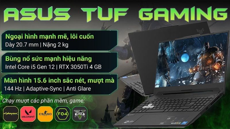 Asus TUF Gaming FX517ZE i5 12450H