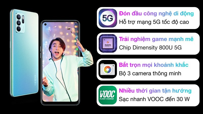 Điểm nổi bật tr&ecirc;n OPPO Reno6 Z 5G