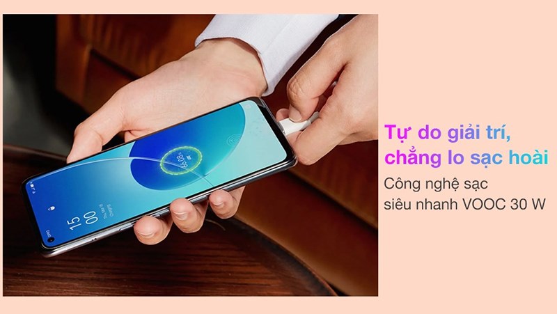 Khả năng sạc nhanh đến từ OPPO Reno6 Z 5G