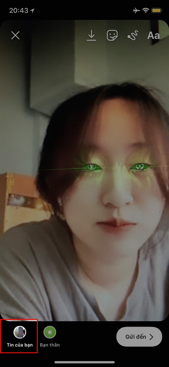 Chọn đăng l&ecirc;n Tin của bạn để đăng l&ecirc;n story Instagram v&agrave; chia sẻ với bạn b&egrave;