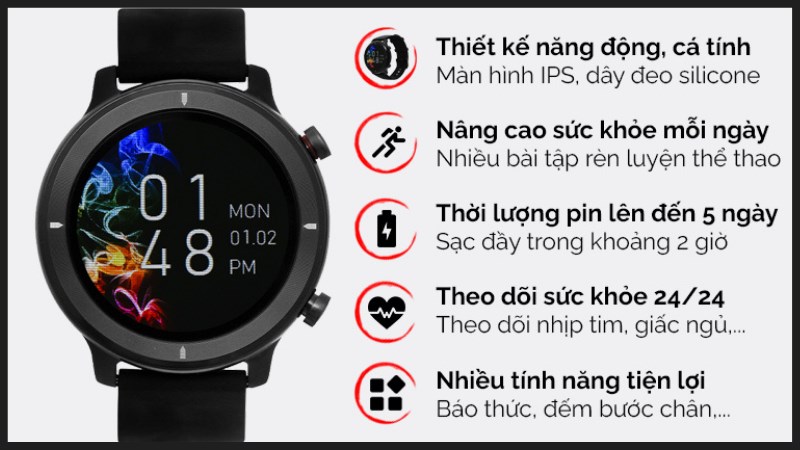 Đồng hồ th&ocirc;ng minh BeU PT1