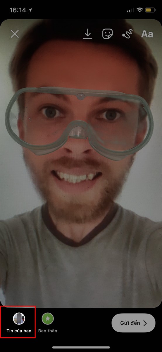 Chọn đăng l&ecirc;n Tin của bạn để đăng l&ecirc;n story Instagram v&agrave; chia sẻ với bạn b&egrave;