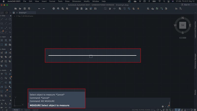 Chọn đoạn thẳng cần chia