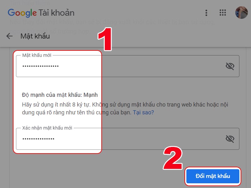 Nhập mật khẩu mới