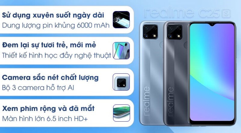  Realme C25s với nhiều t&iacute;nh năng vượt trội