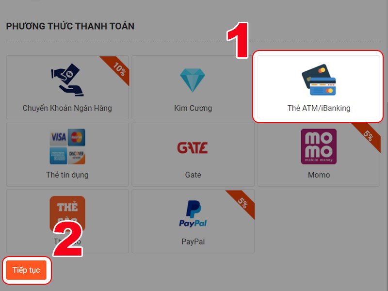Thanh to&aacute;n bằng thẻ ATM