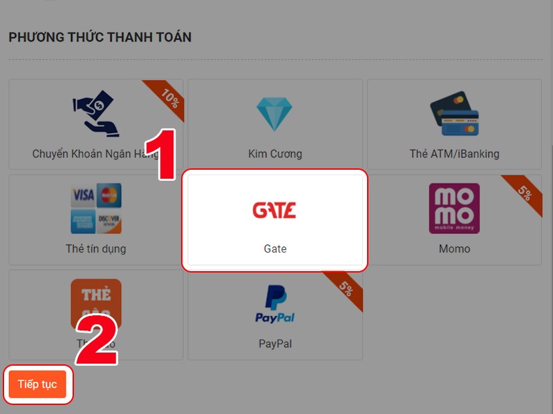 Thanh to&aacute;n bằng thẻ GATE