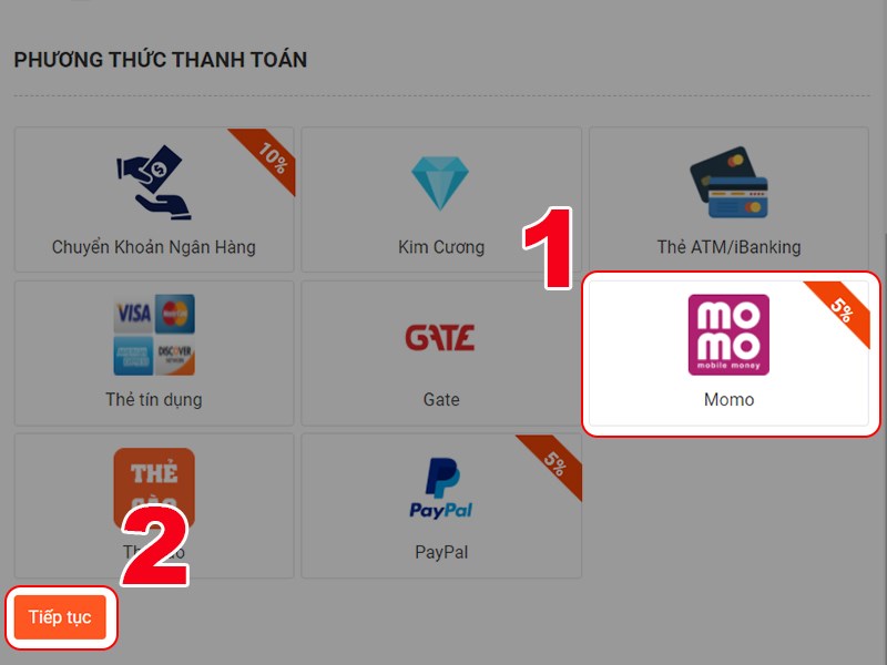 Thanh to&aacute;n bằng MoMo