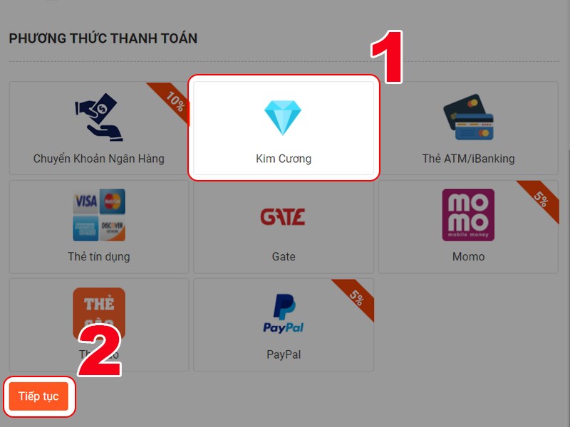 Nạp bằng kim cương