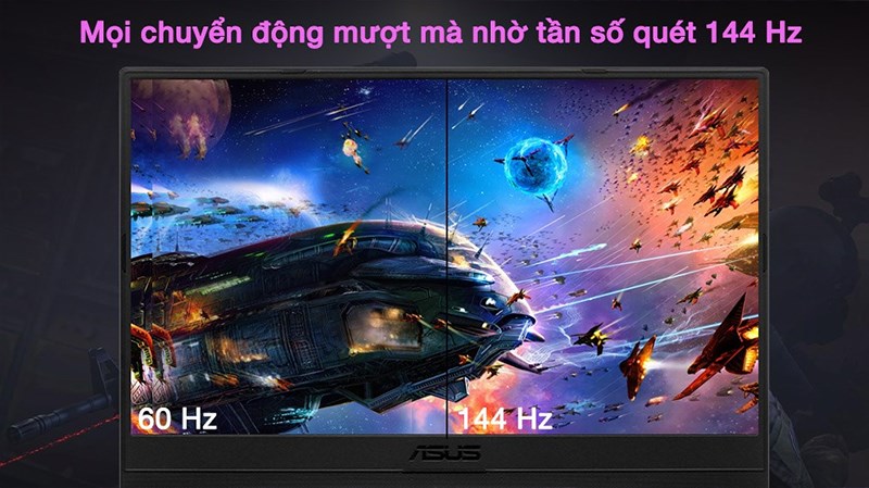 Màn hình 144Hz giúp chuyển động trong game mượt mà Màn hình 144Hz giúp chuyển động trong game mượt mà