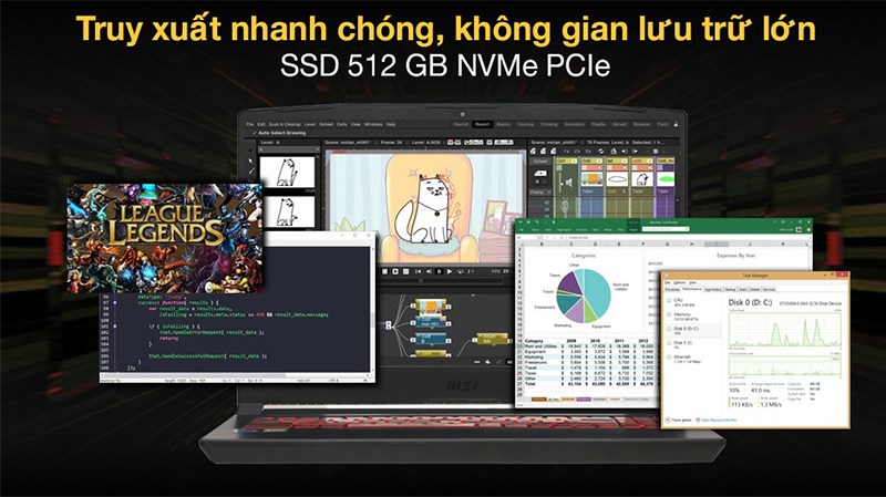 Không gian lưu trữ thoải mái