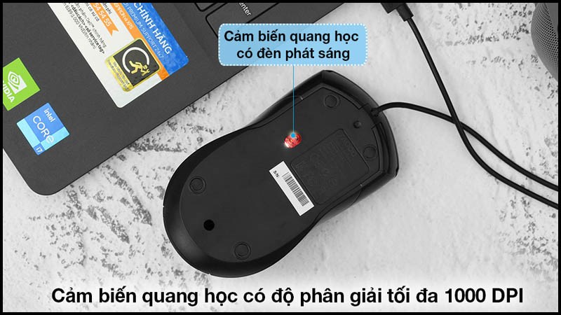 Chuột hoạt động hiệu quả, yên tĩnh, mang lại sự tập trung cao