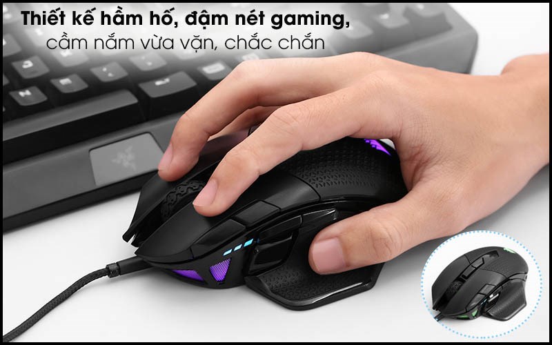tuy c&oacute; k&iacute;ch thước kh&aacute; lớn nhưng vẫn đảm bảo sự vừa vặn với cỡ tay của game thủ.