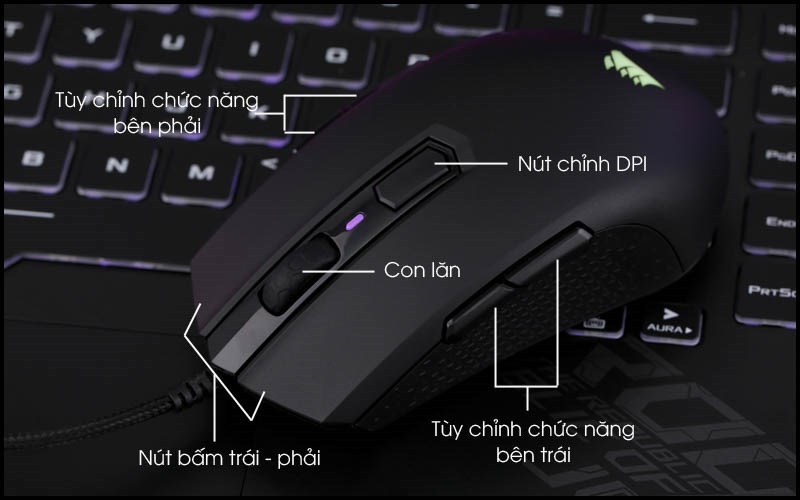  Chuột C&oacute; D&acirc;y Gaming Corsair M55 RGB Pro