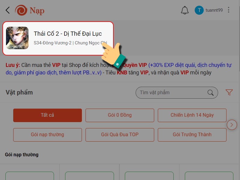 Chọn nh&acirc;n vật