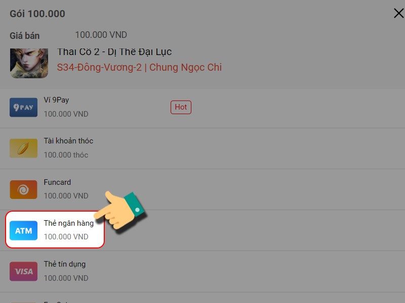 Chọn c&aacute;ch thanh to&aacute;n