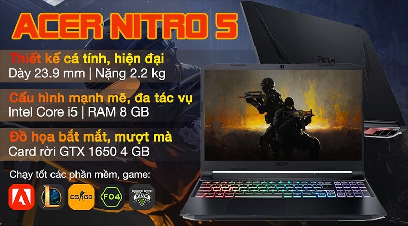 Điểm nổi bật trên laptop