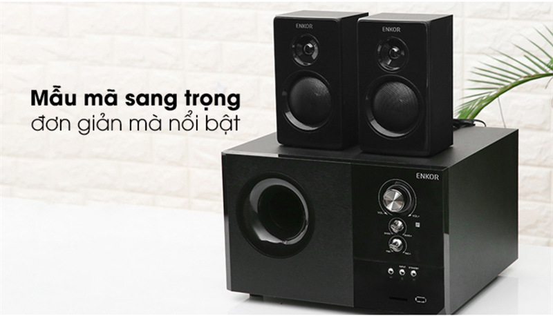 Loa vi t&iacute;nh Bluetooth Enkor S2880 Đen - 2.1