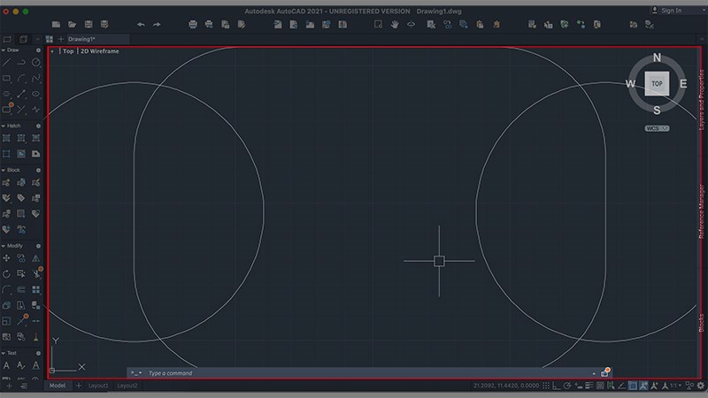 Màn hình sau khi thực hiện lệnh Zoom Object