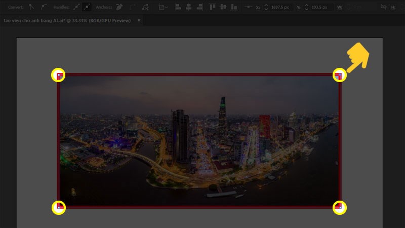 Nối 4 g&oacute;c của h&igrave;nh ảnh