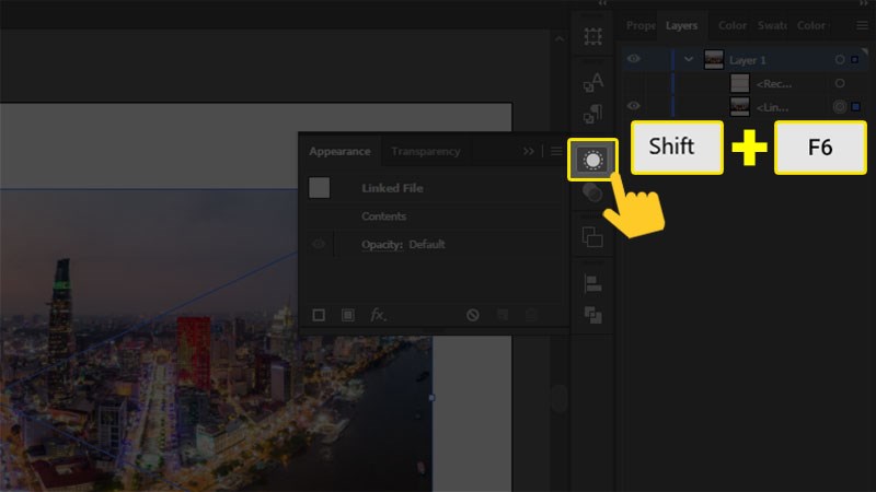 Bấm Shift + F6 để mở Appearance