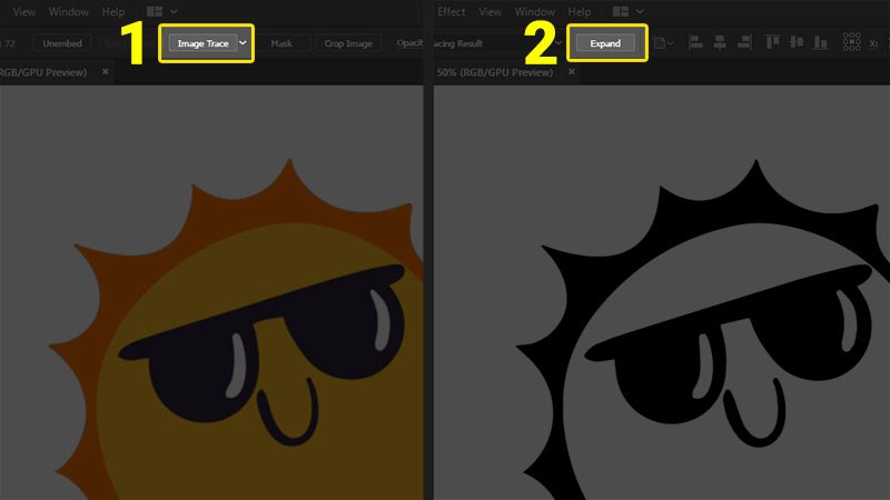 Chuyển h&igrave;nh ảnh th&agrave;nh vector