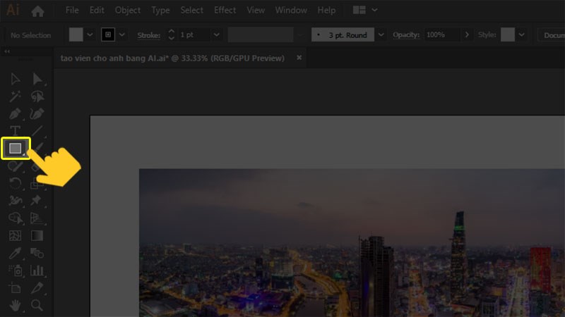 Bấm M để vẽ h&igrave;nh chữ nhật