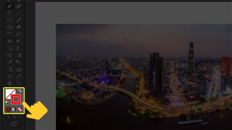 Chọn Stroke ở chế độ color