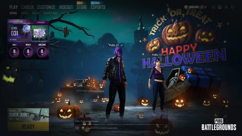 Giao diện Halloween được vận dụng mang đến chi phí sảnh và nhạc nền