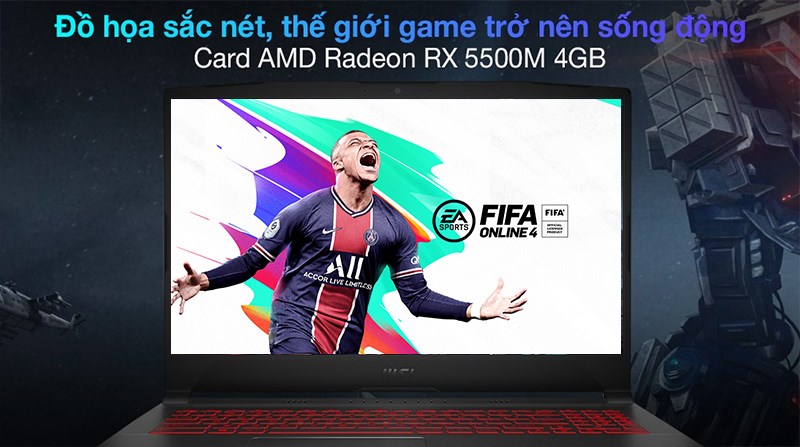 Đồ họa sắc nét, với card RX 5500M 4GB