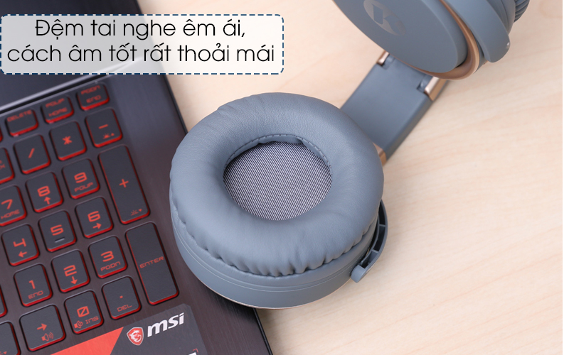 Tai nghe Bluetooth Kanen K6 X&aacute;m Gold