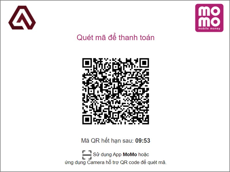 Quét mã QR để thanh toán Quét mã QR để thanh toán