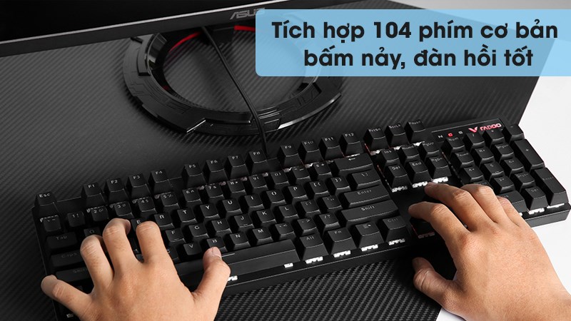 104 phím cơ bản bấm nảy, đàn hồi tốt 104 phím cơ bản bấm nảy, đàn hồi tốt