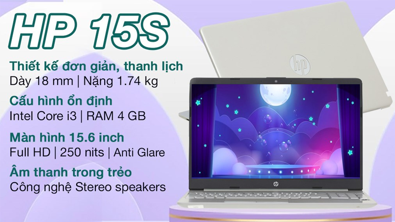 Laptop HP 15s du1108TU i3