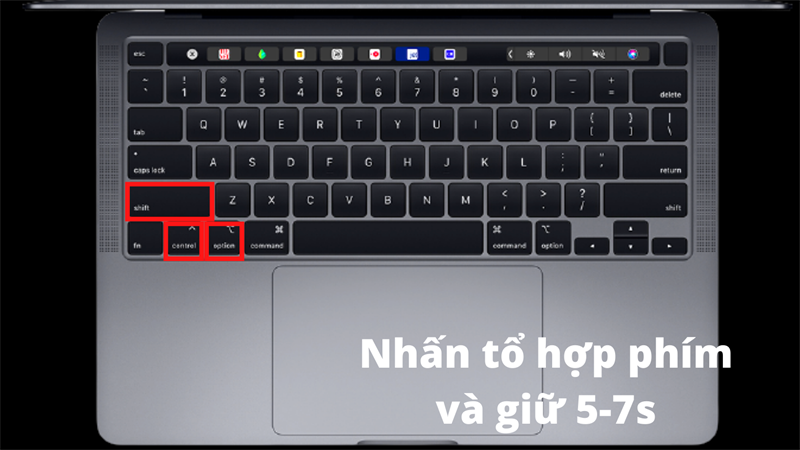 Bấm tổ hợp phím và giữ trong 5-7s