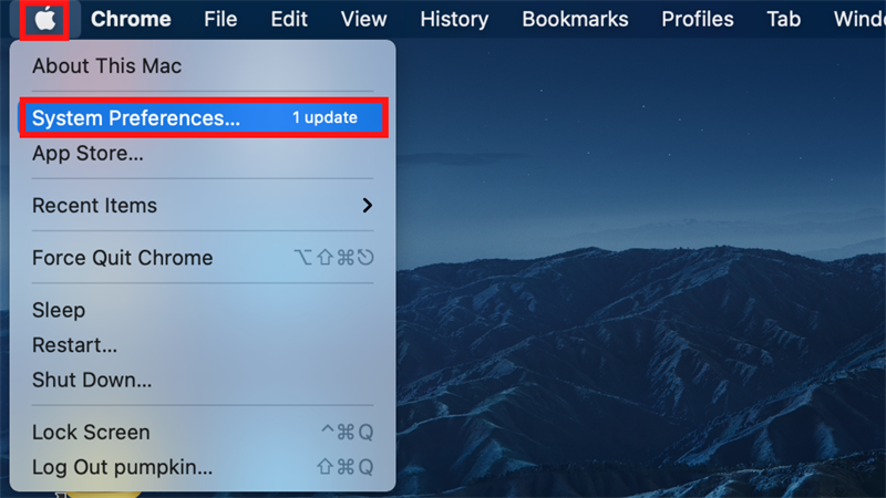 Vào System Preferences Vào System Preferences