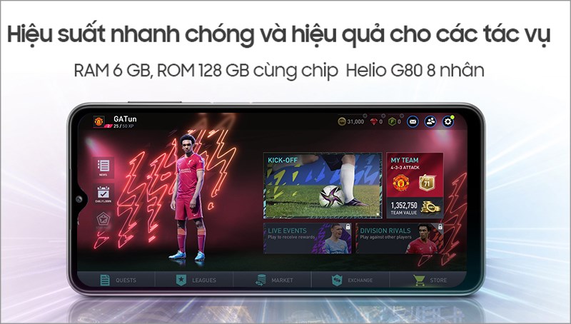 Hiệu năng ổn định với chip MediaTek Helio G80