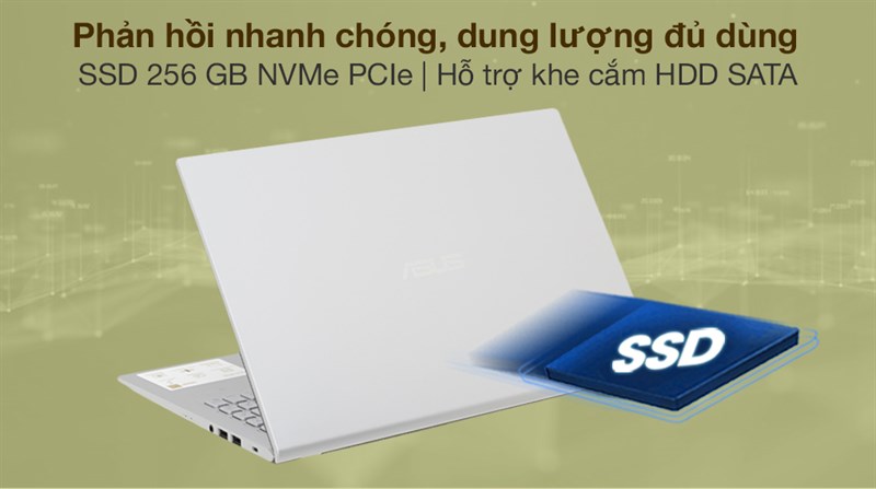 Ổ cứng SSD, phản hồi nhanh chóng, dung lượng đủ đầy
