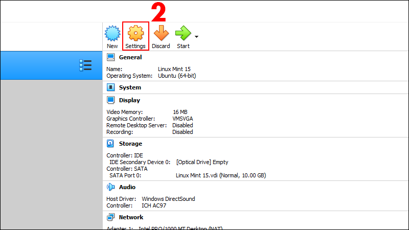 Chọn mục Settings Chọn mục Settings
