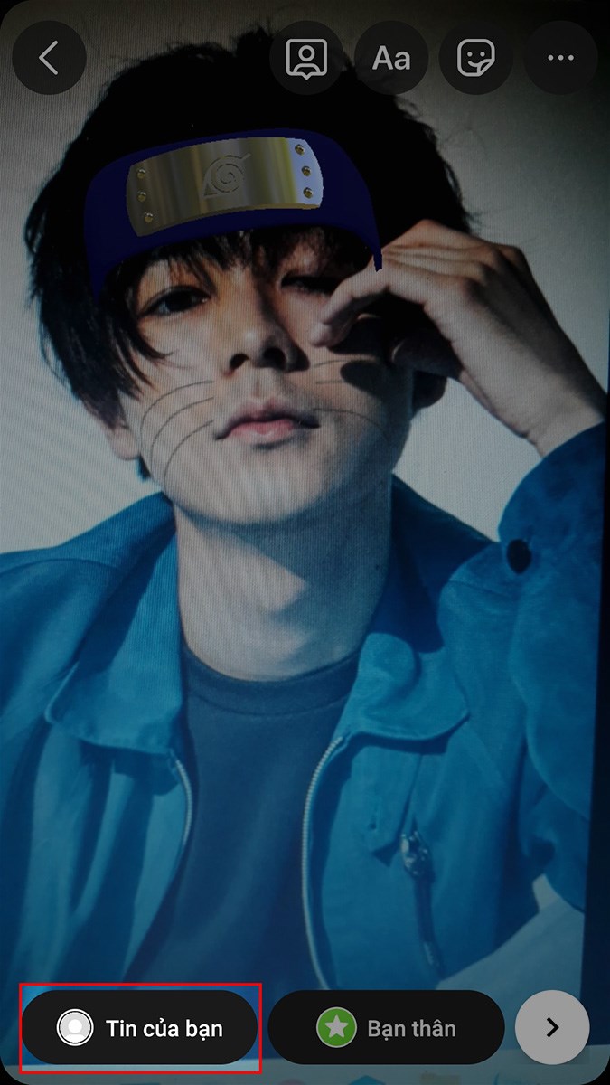 Chọn đăng l&ecirc;n Tin của bạn để đăng l&ecirc;n story Instagram v&agrave; chia sẻ với bạn b&egrave;