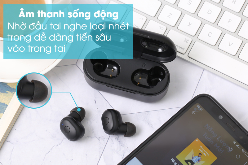 Tai nghe Bluetooth True Wireless Mozard DS635-WB Tai nghe Bluetooth True Wireless Mozard DS635-WB