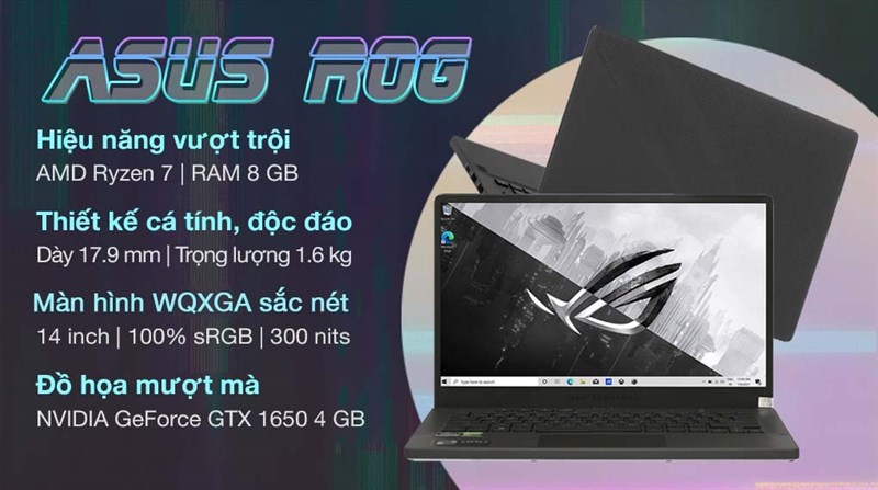  Laptop Asus Rog Zephyrus Gaming G14 GA401QH R7 5800HS