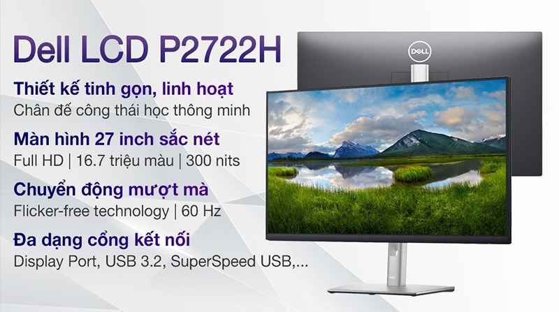 Màn hình Dell LCD P2722H 27inch