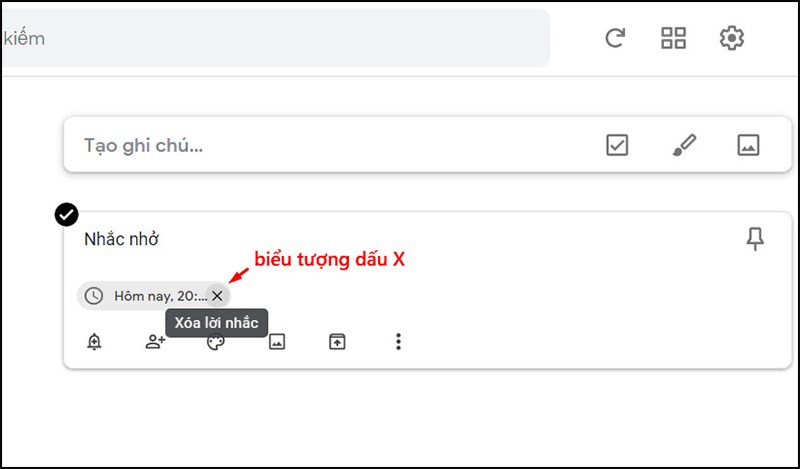 Chỉnh sửa, x&oacute;a lời nhắc ghi ch&uacute; trong Google Keep