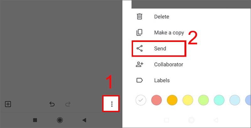 Chia sẻ ghi ch&uacute;, hợp t&aacute;c l&agrave;m việc tr&ecirc;n điện thoại