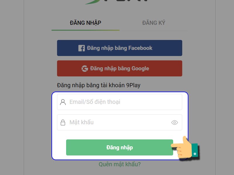 Đăng nhập t&agrave;i khoản game