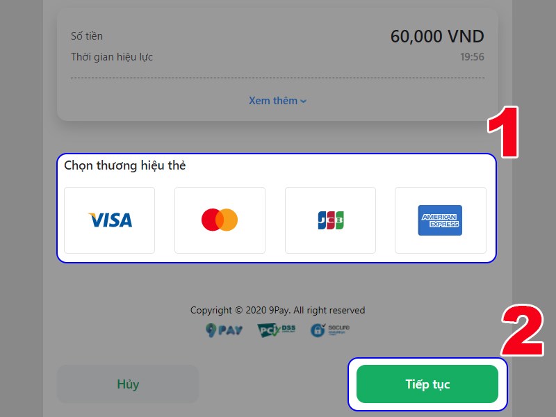 Chọn loại thẻ t&iacute;n dụng