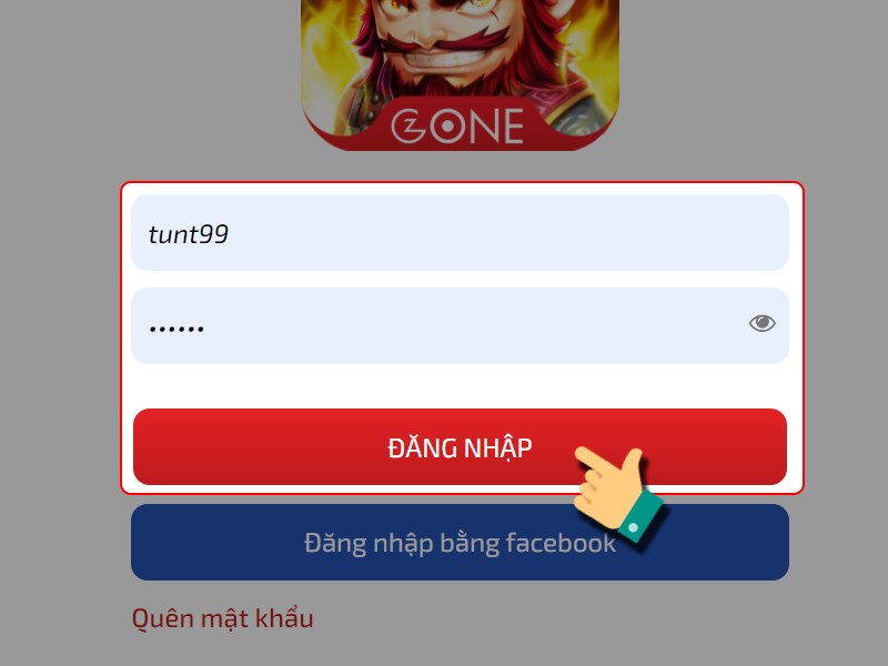 Đăng nhập t&agrave;i khoản game