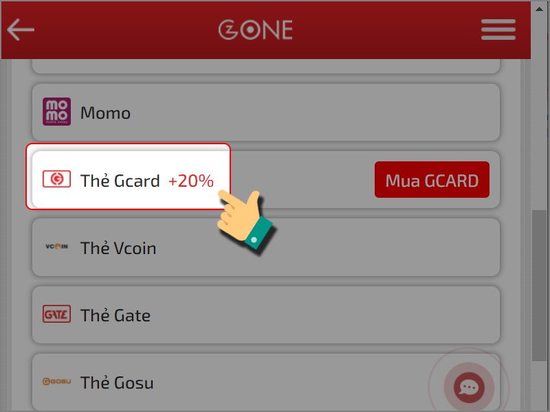 Thanh to&aacute;n bằng thẻ GCard